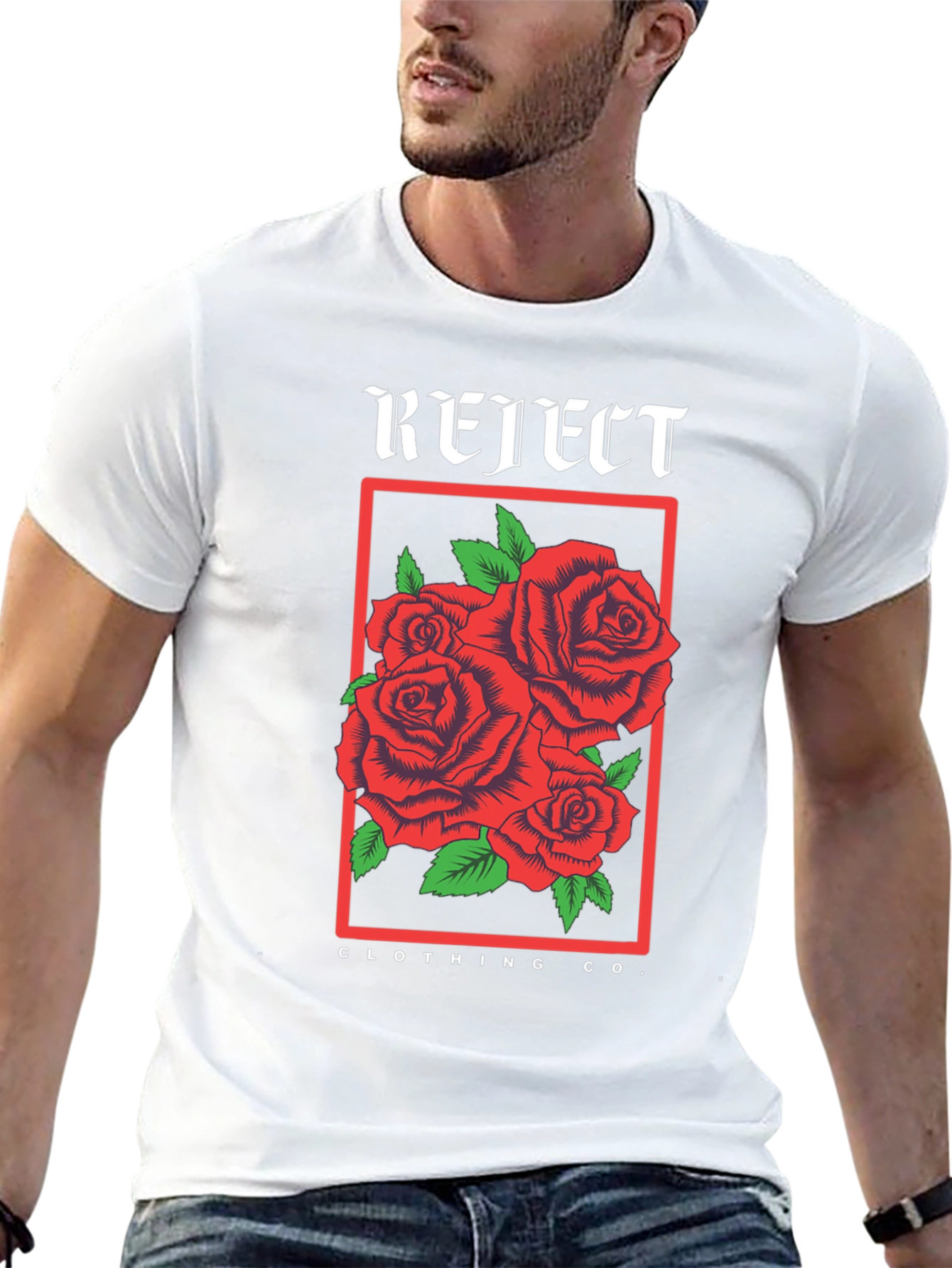 Reject Clothing Co. Roses Graphic Black T-Shirt