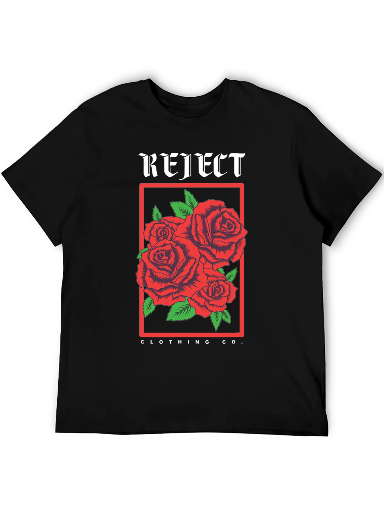 Reject Clothing Co. Roses Graphic Black T-Shirt