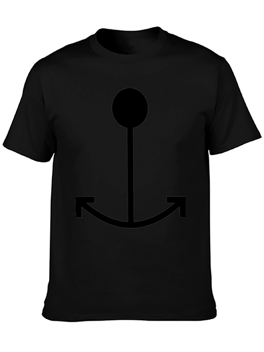Black Anchor Graphic Tee - Casual Style