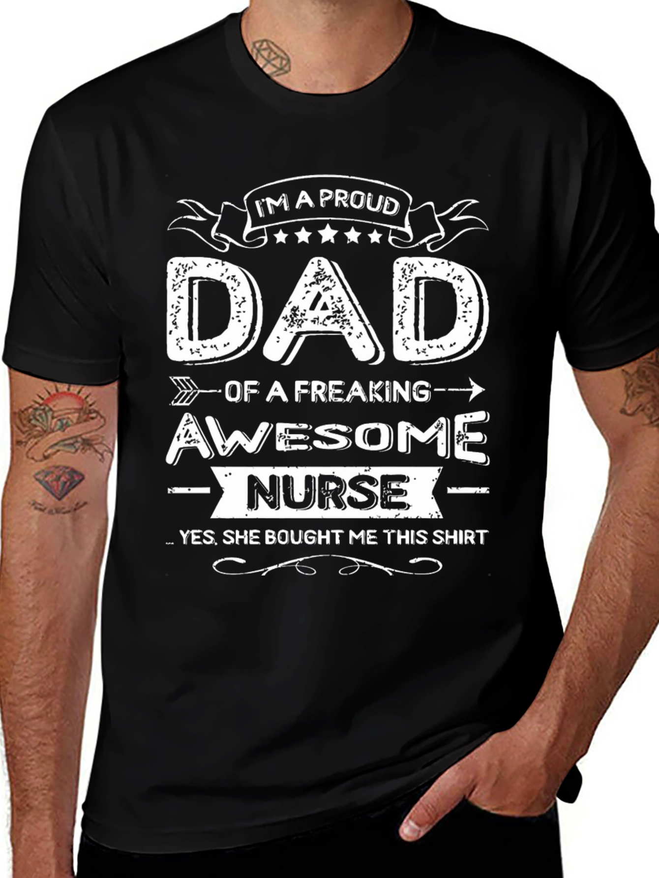Proud Dad of a Freaking Awesome Nurse T-Shirt
