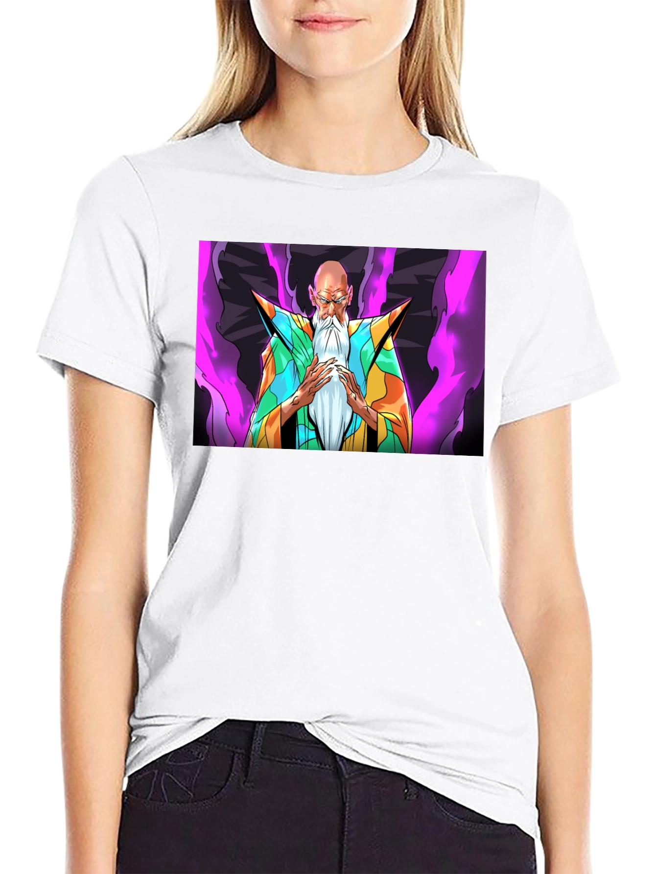 Anime Grand Master Graphic Tee - Black