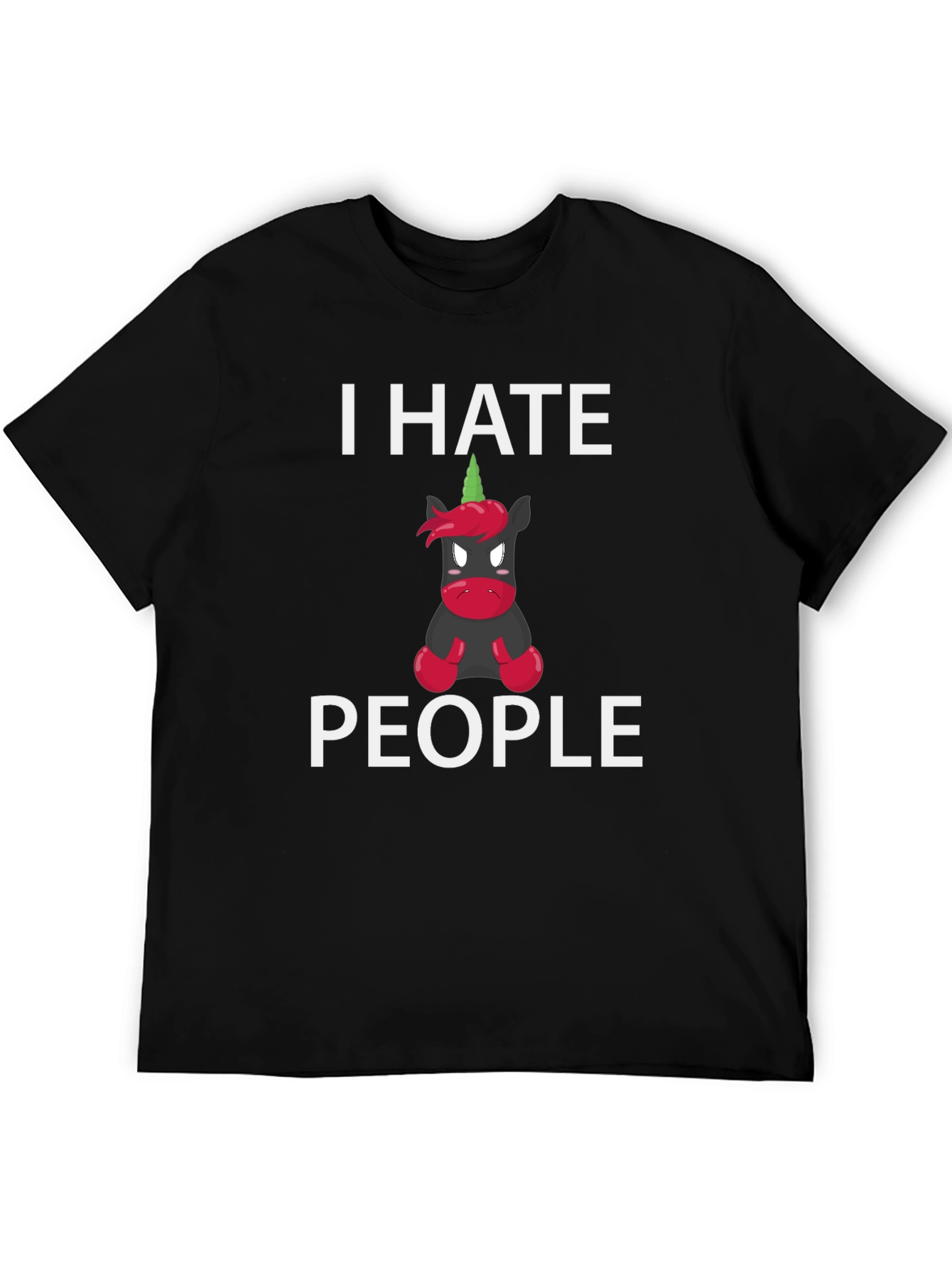 I Hate People Unicorn Graphic T-Shirt