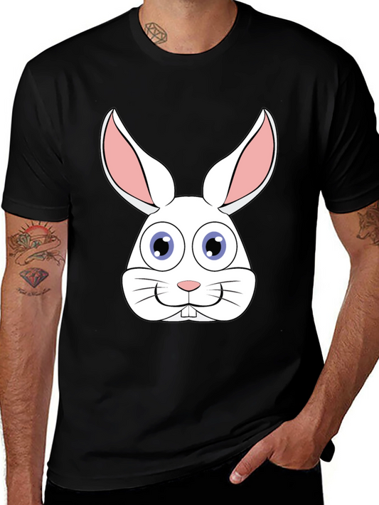 Funny Easter Bunny Face Black T-Shirt