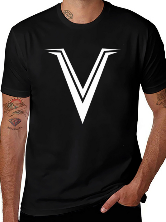 Bold V Graphic Tee - Modern Casual Style