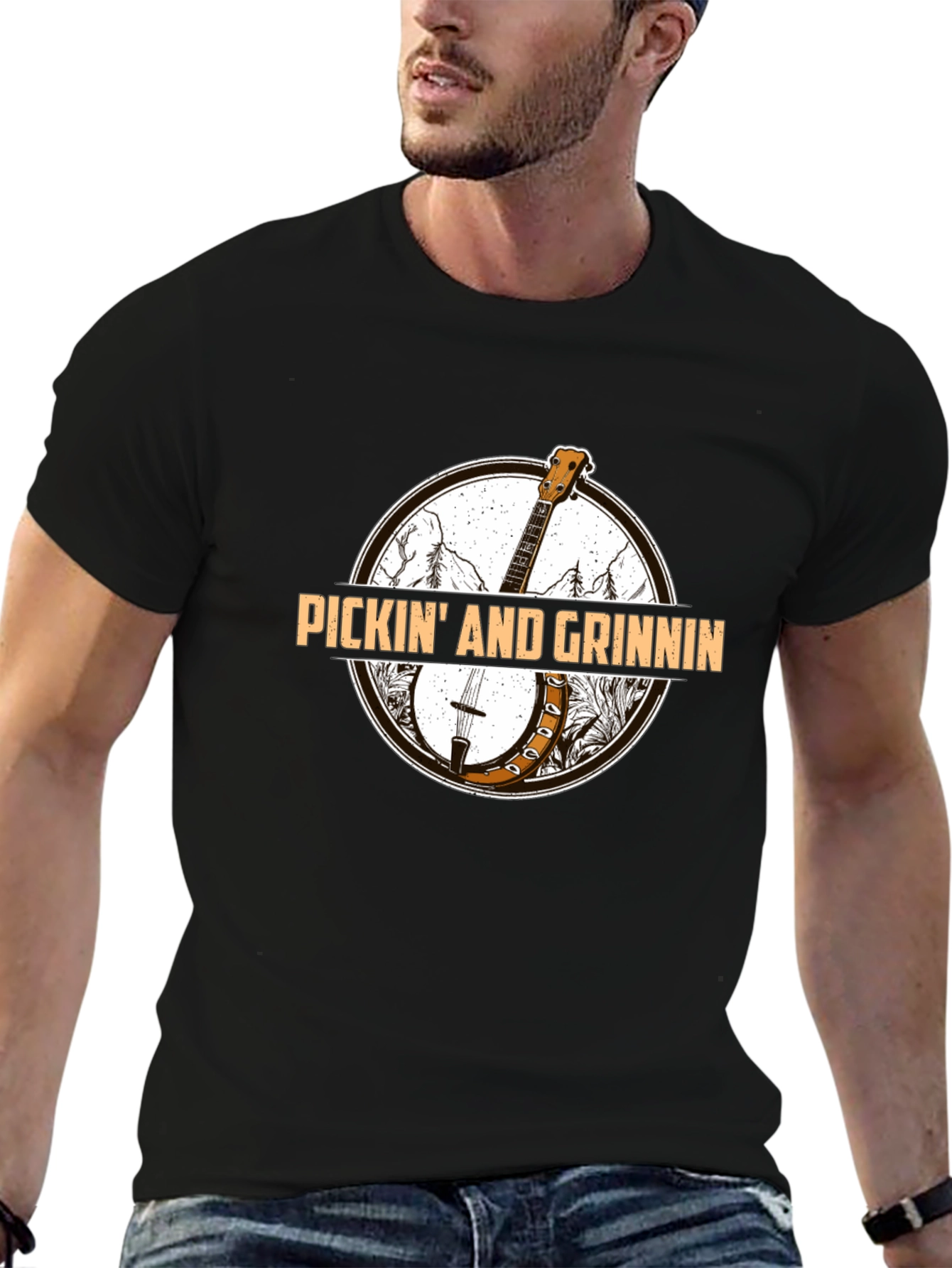 Pickin and Grinnin Banjo T-Shirt
