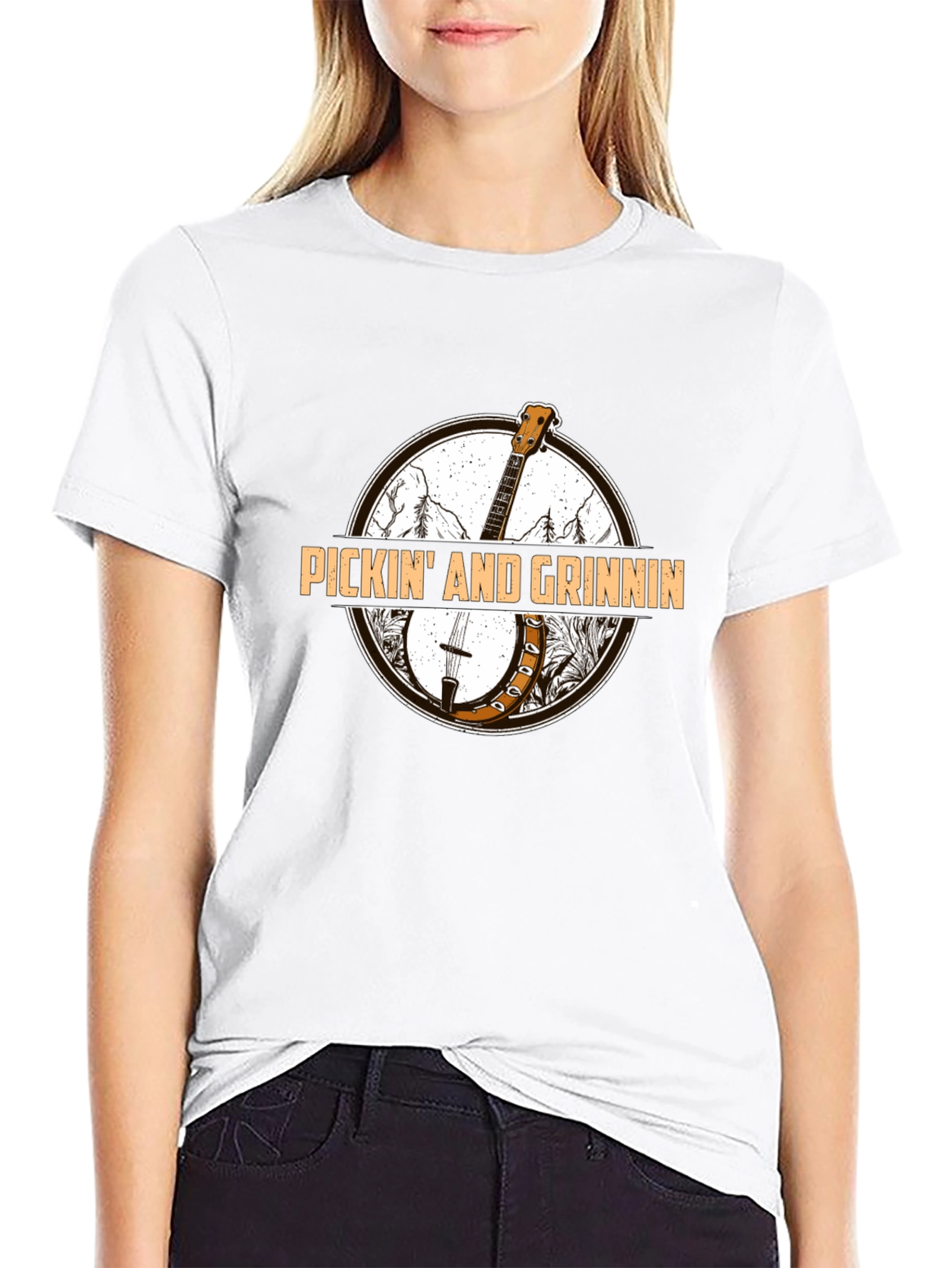 Pickin and Grinnin Banjo T-Shirt