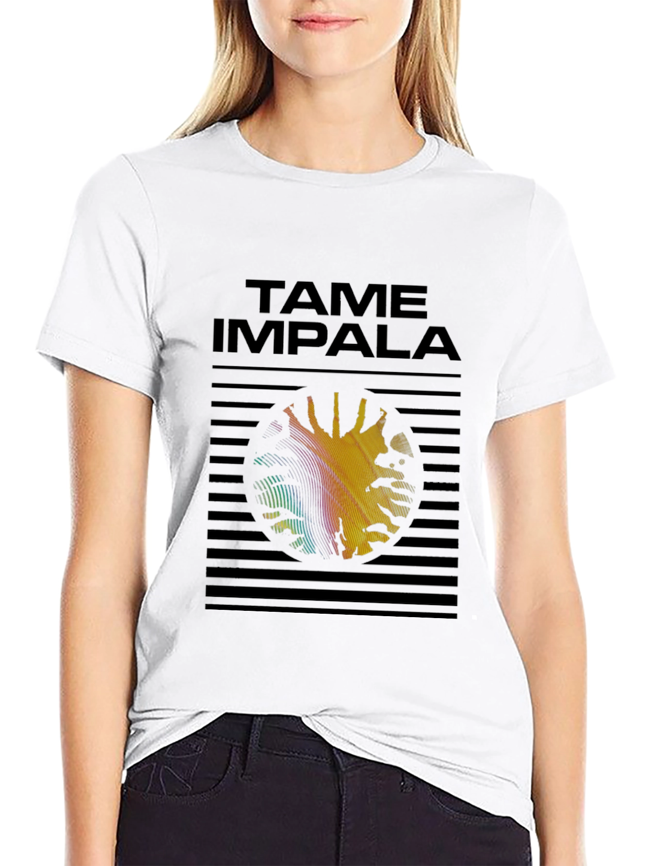 Tame Impala Graphic Print Black T-Shirt