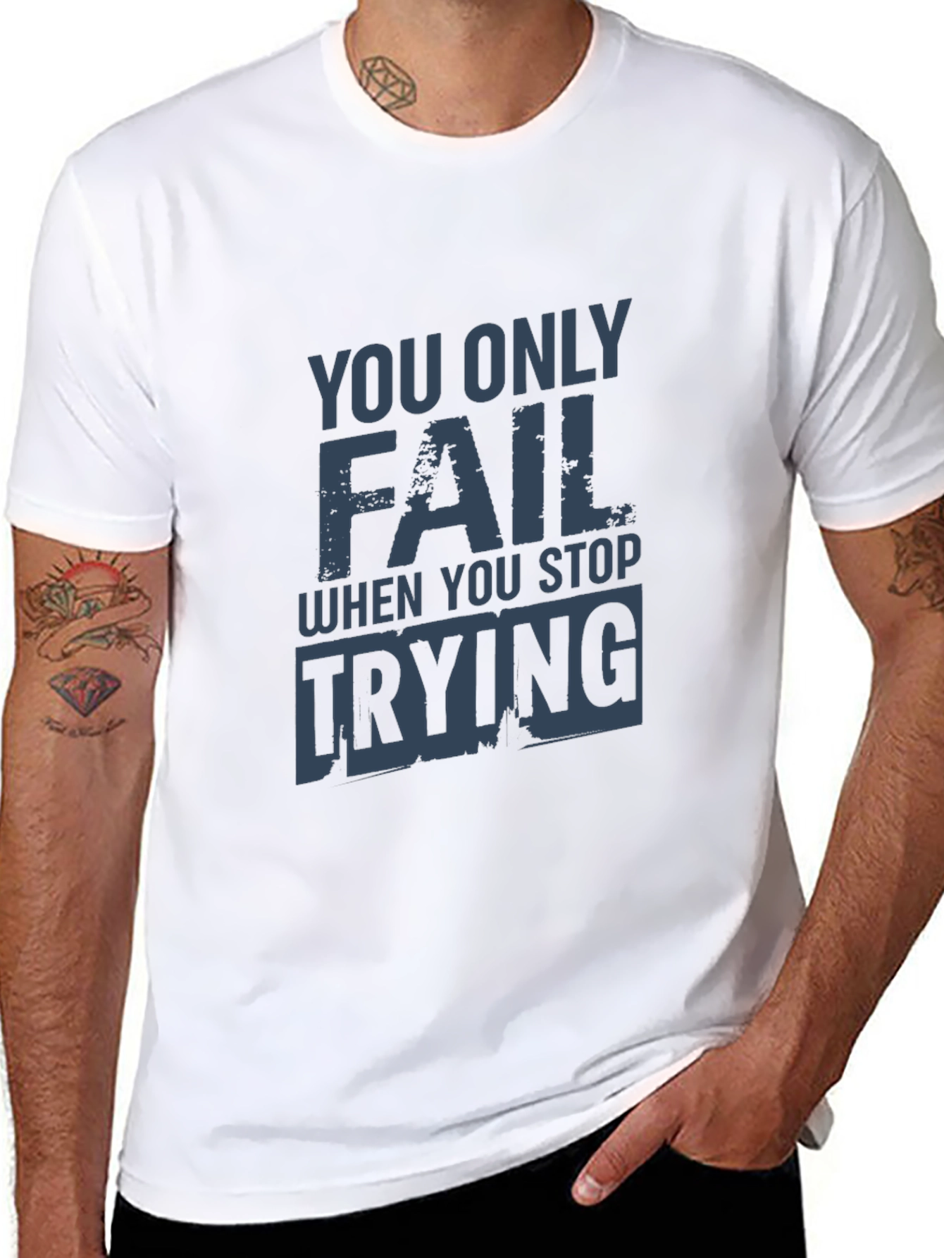 Motivational You Only Fail Graphic Tee