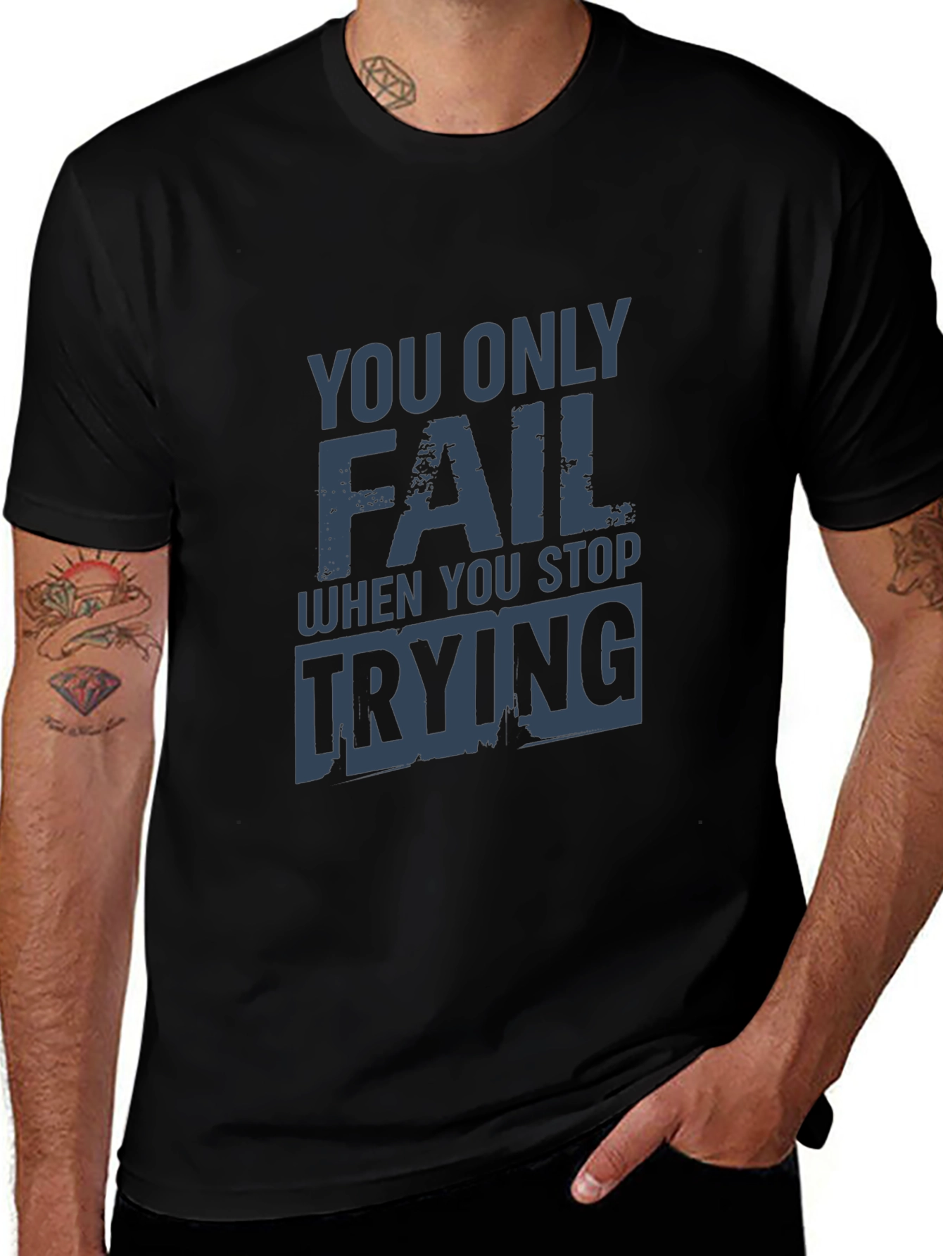 Motivational You Only Fail Graphic Tee