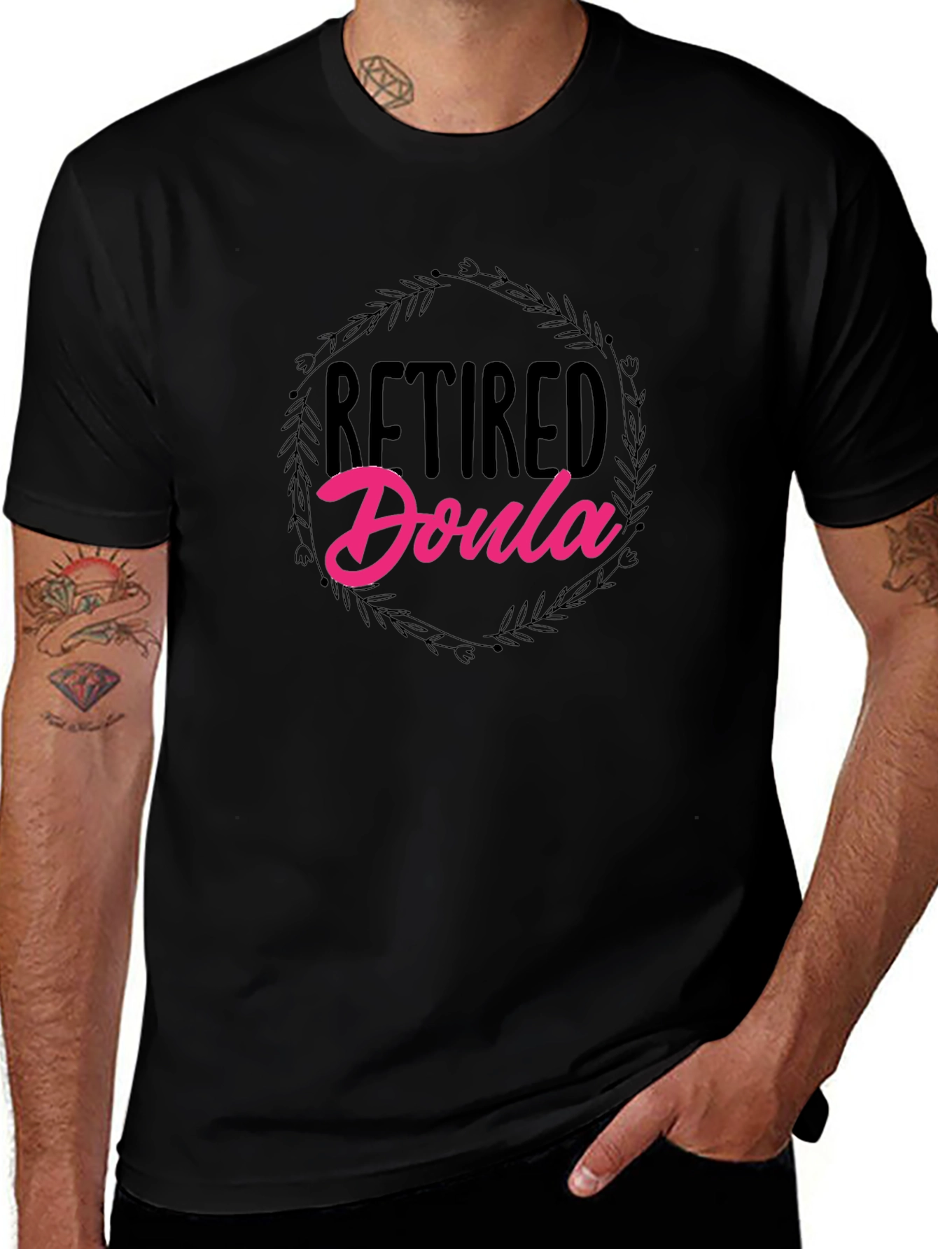 Retired Doula Black T-Shirt