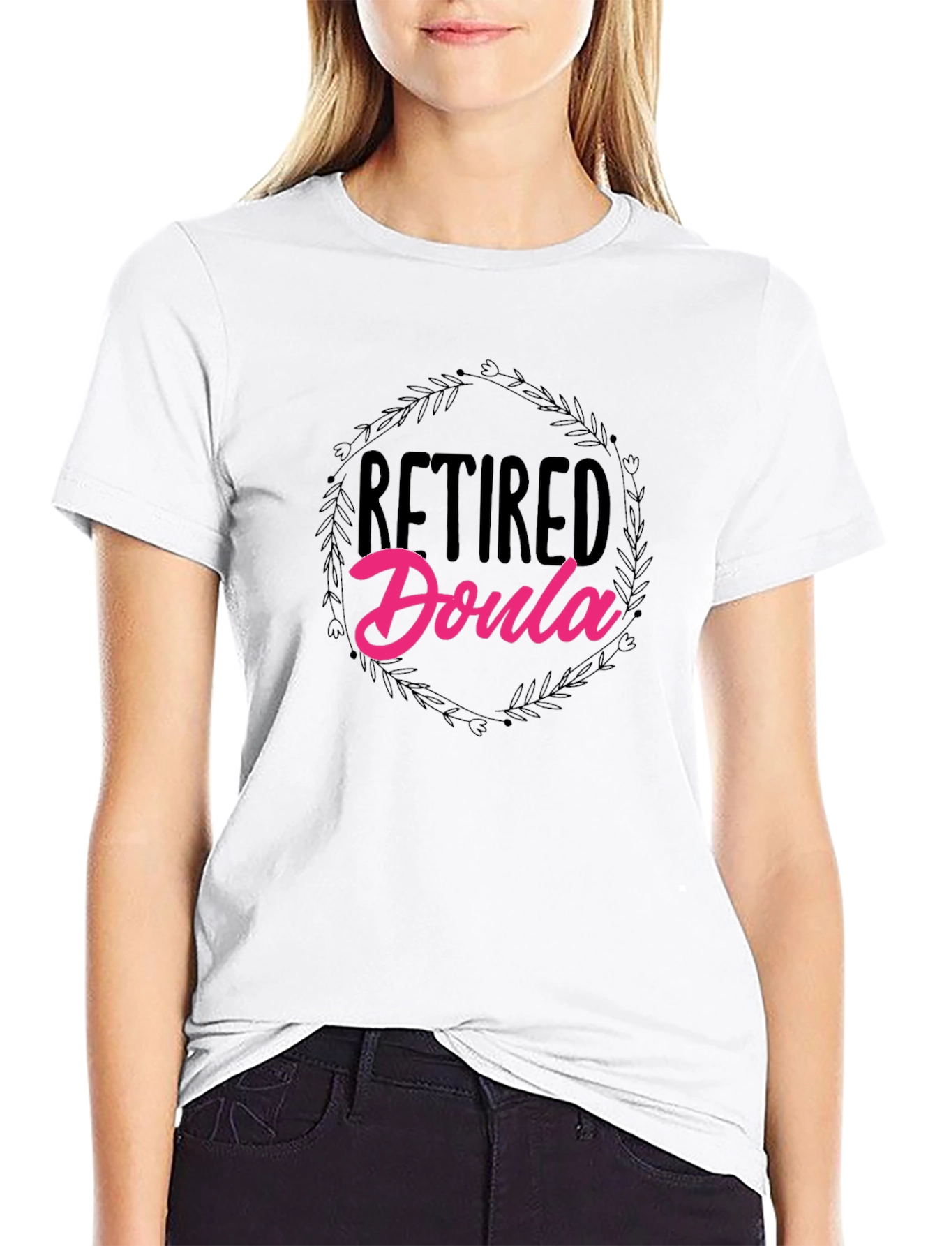 Retired Doula Black T-Shirt