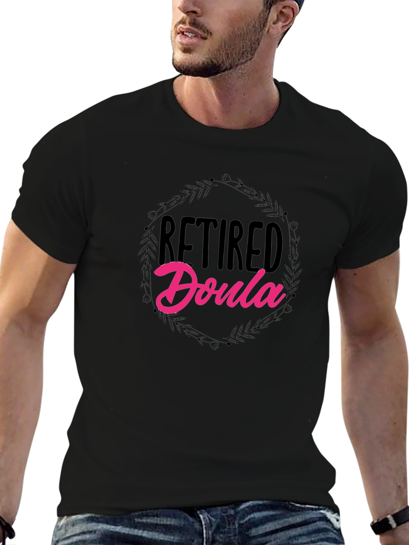 Retired Doula Black T-Shirt