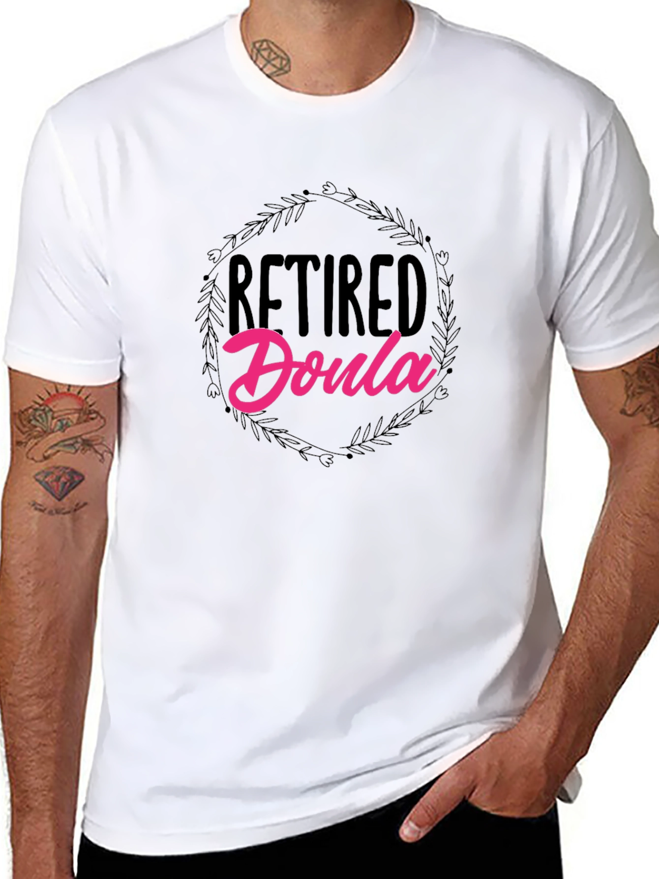 Retired Doula Black T-Shirt