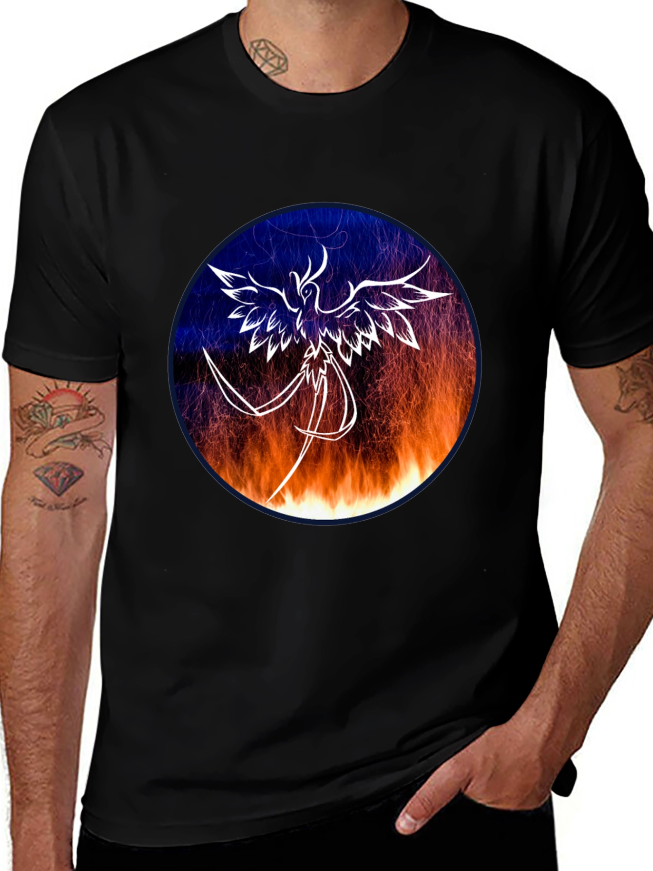 Phoenix Graphic Tee - Mens Black T-Shirt