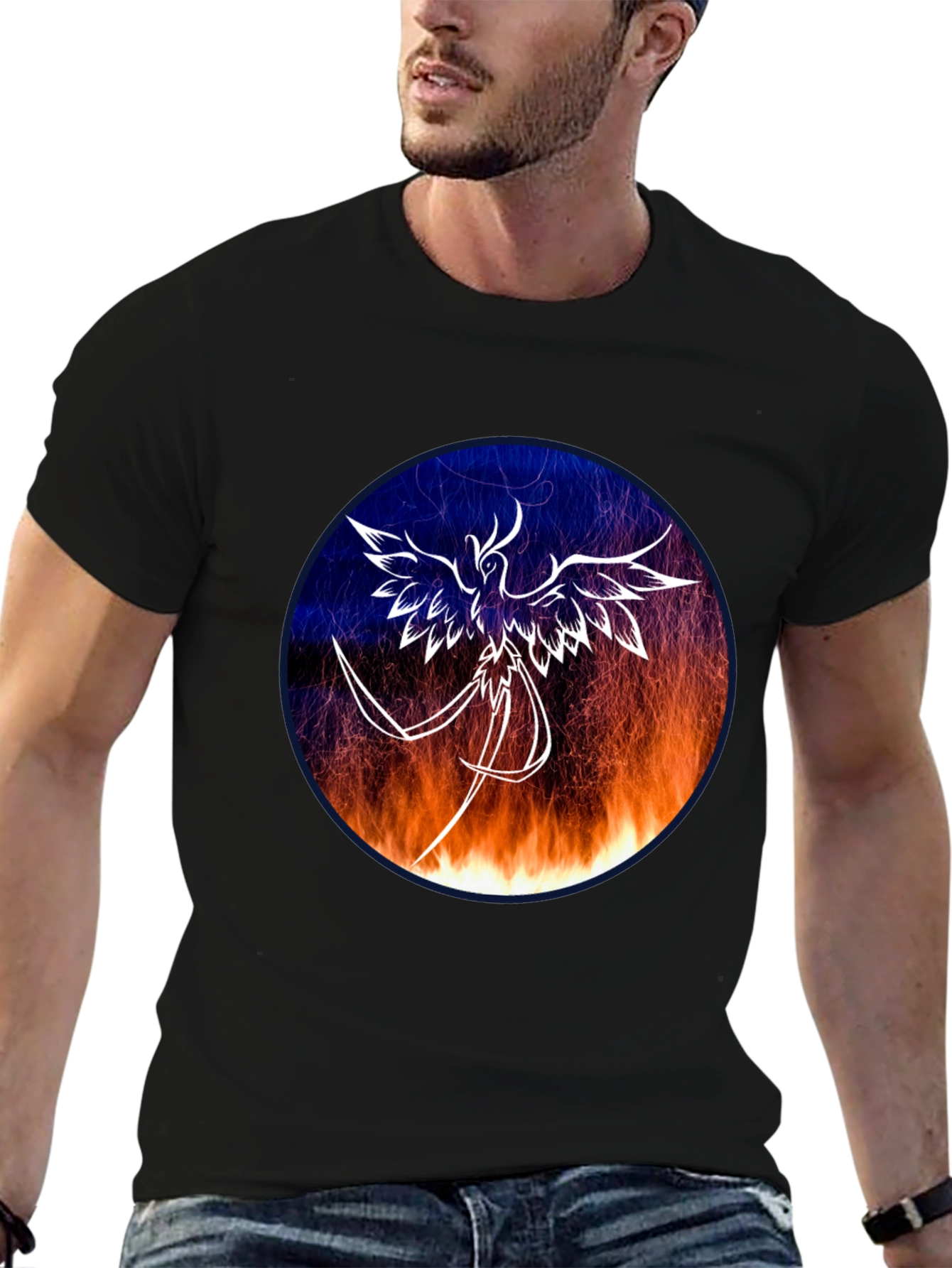 Phoenix Graphic Tee - Mens Black T-Shirt