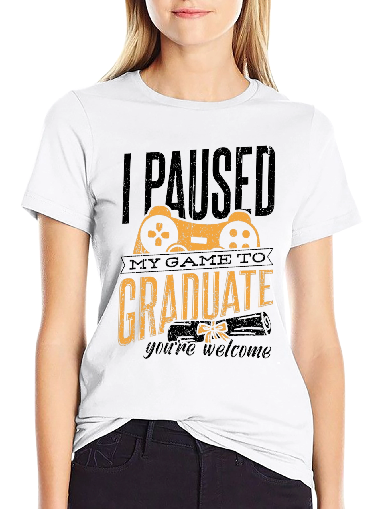 Gamer Graduation T-Shirt - I Paused My Game