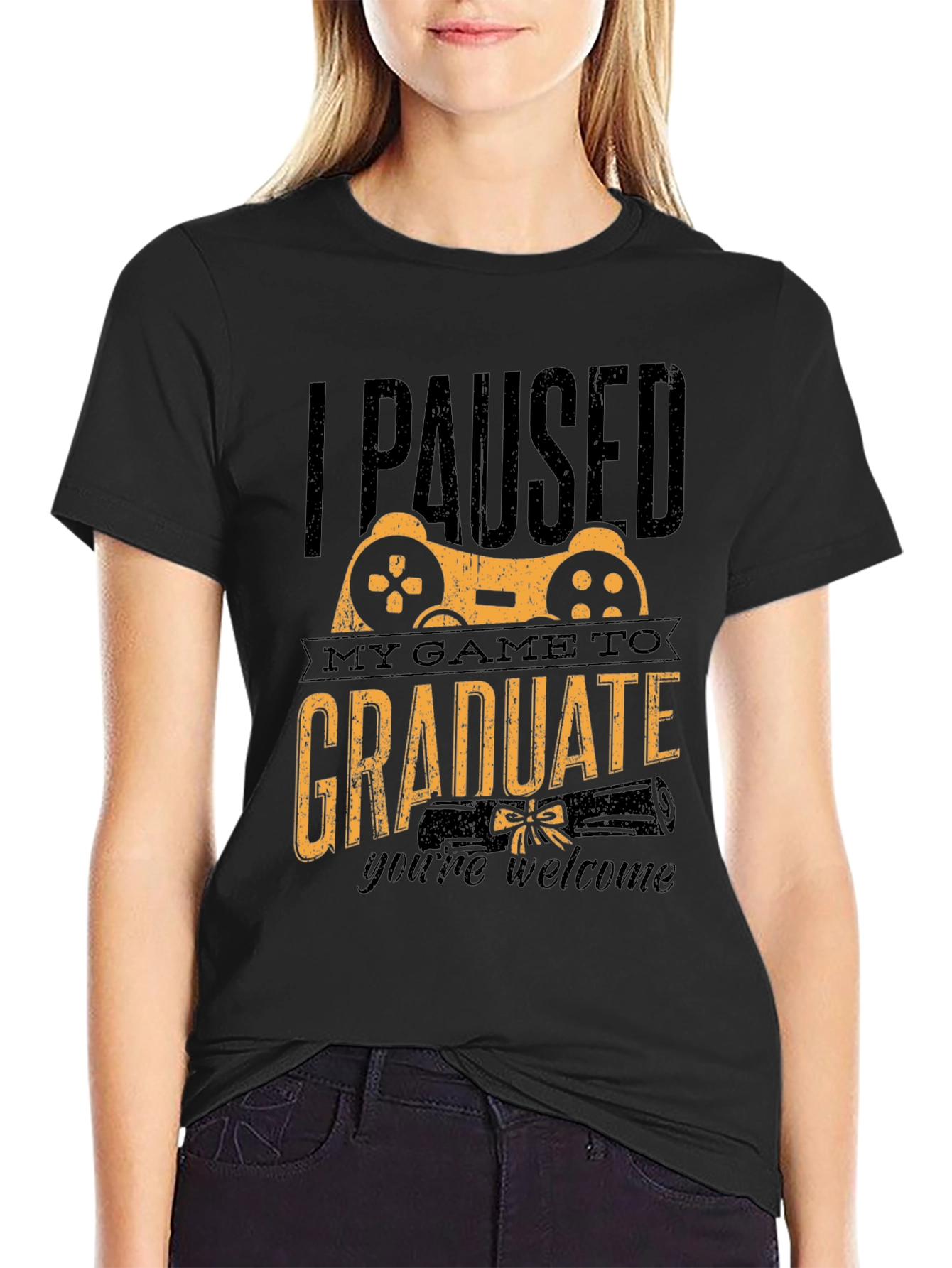 Gamer Graduation T-Shirt - I Paused My Game