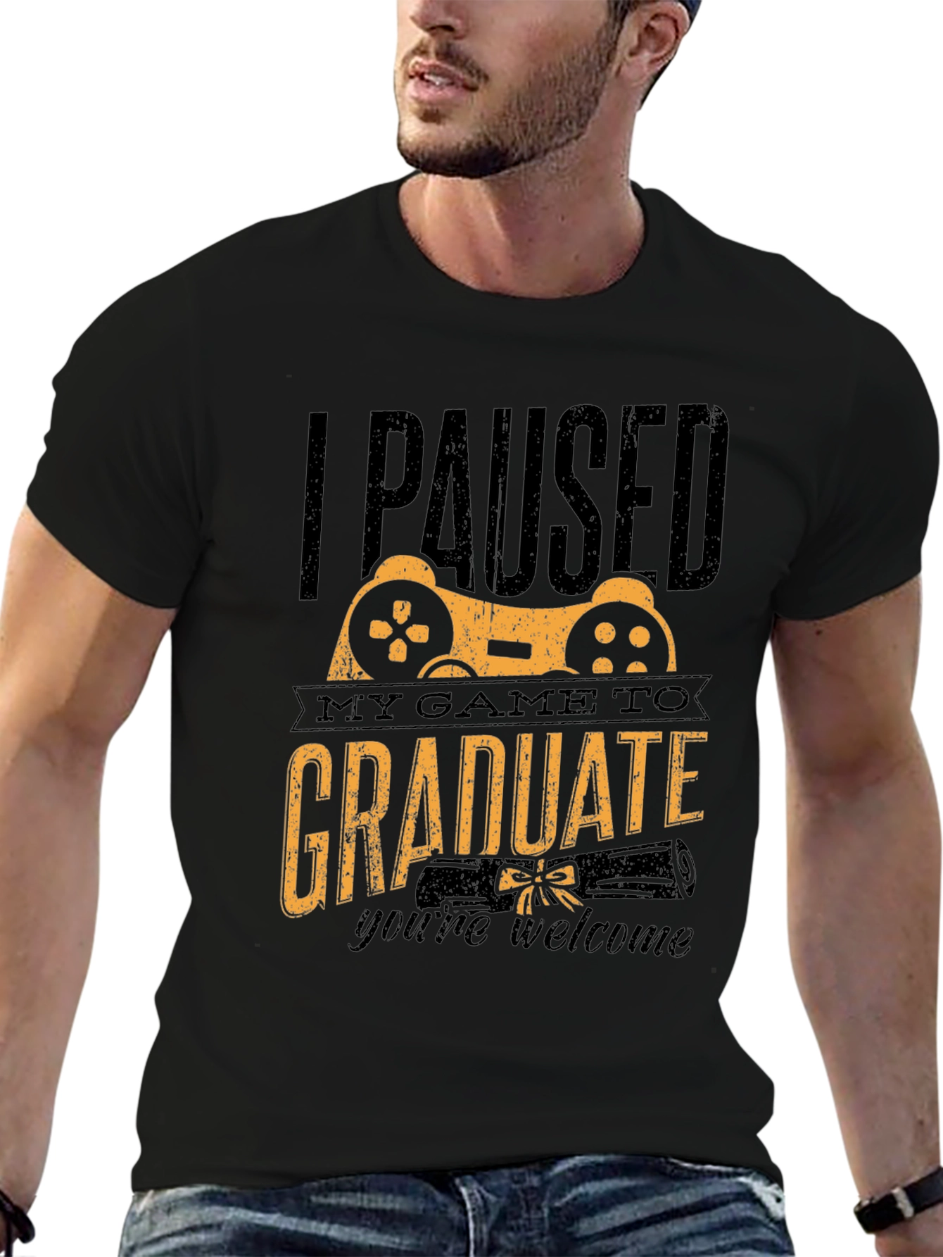 Gamer Graduation T-Shirt - I Paused My Game