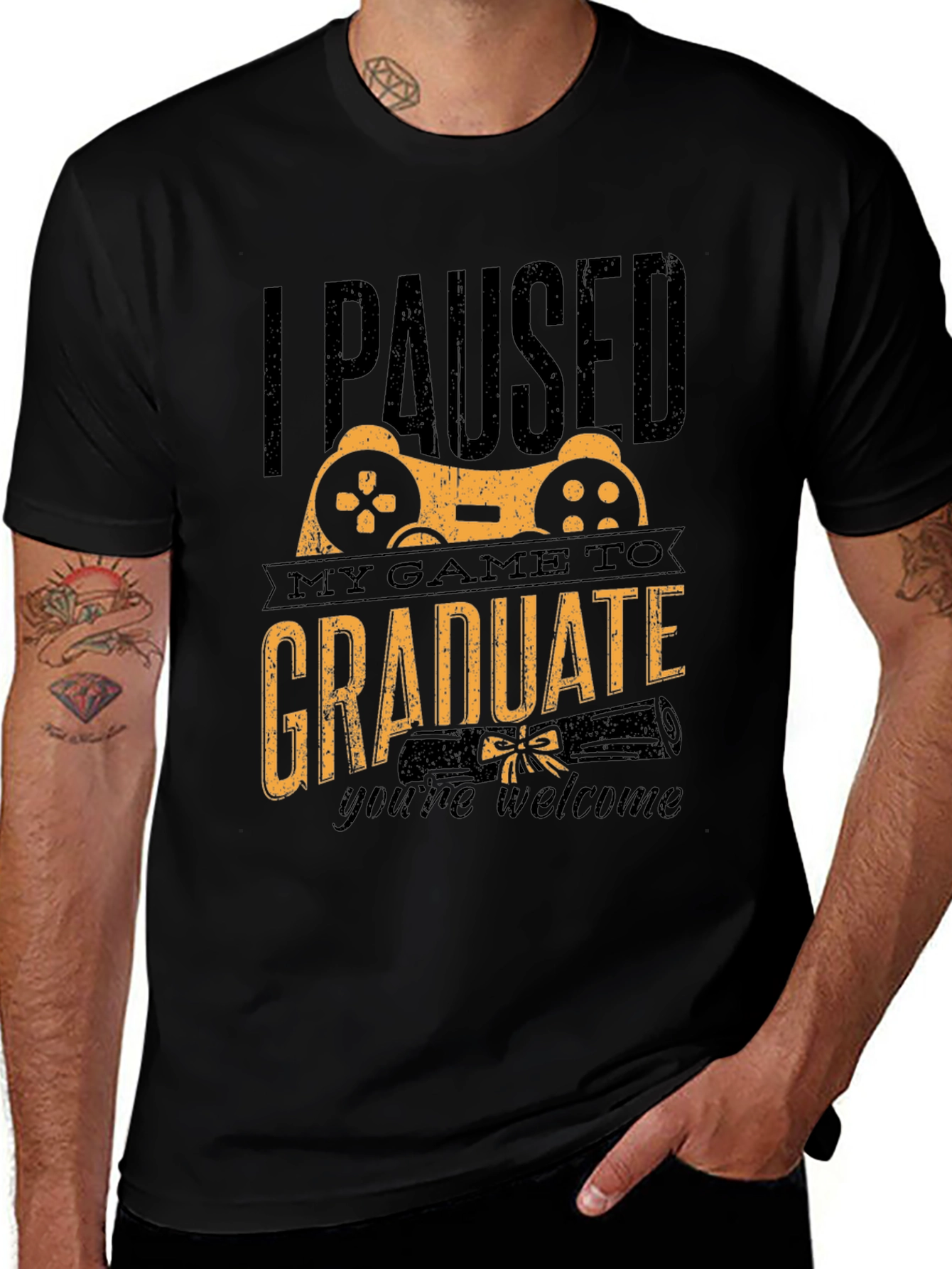 Gamer Graduation T-Shirt - I Paused My Game