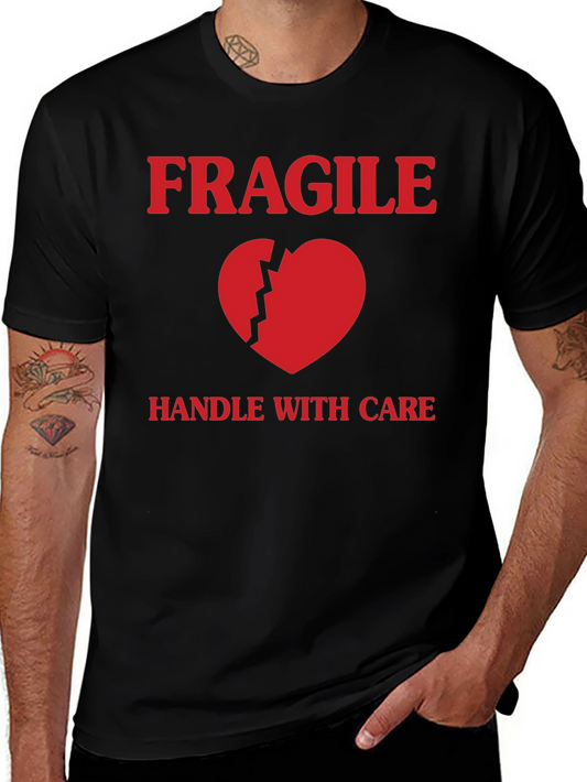 Fragile Heart Graphic T-Shirt - Handle With Care