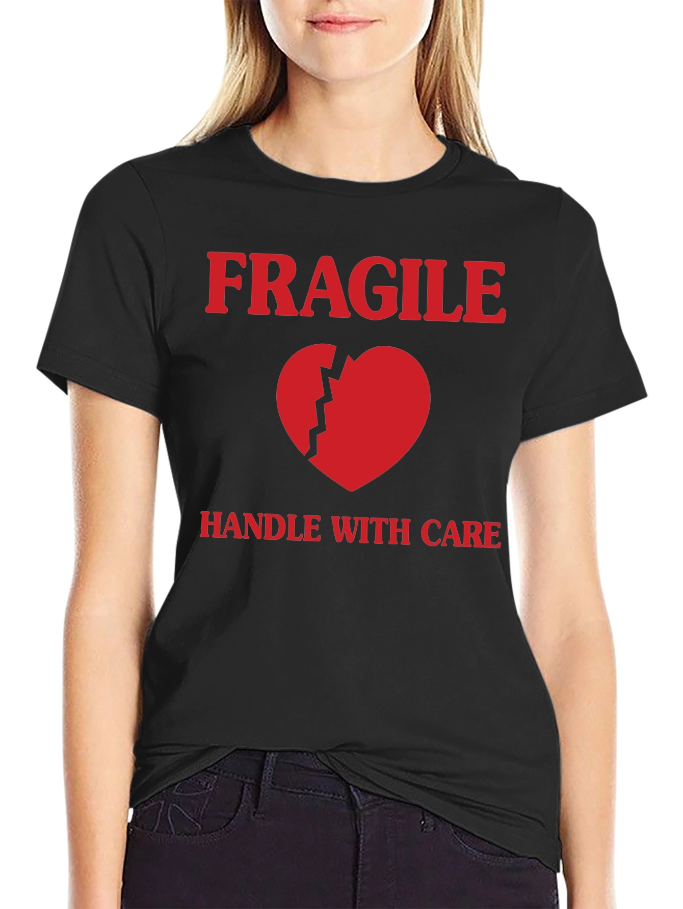 Fragile Heart Graphic T-Shirt - Handle With Care