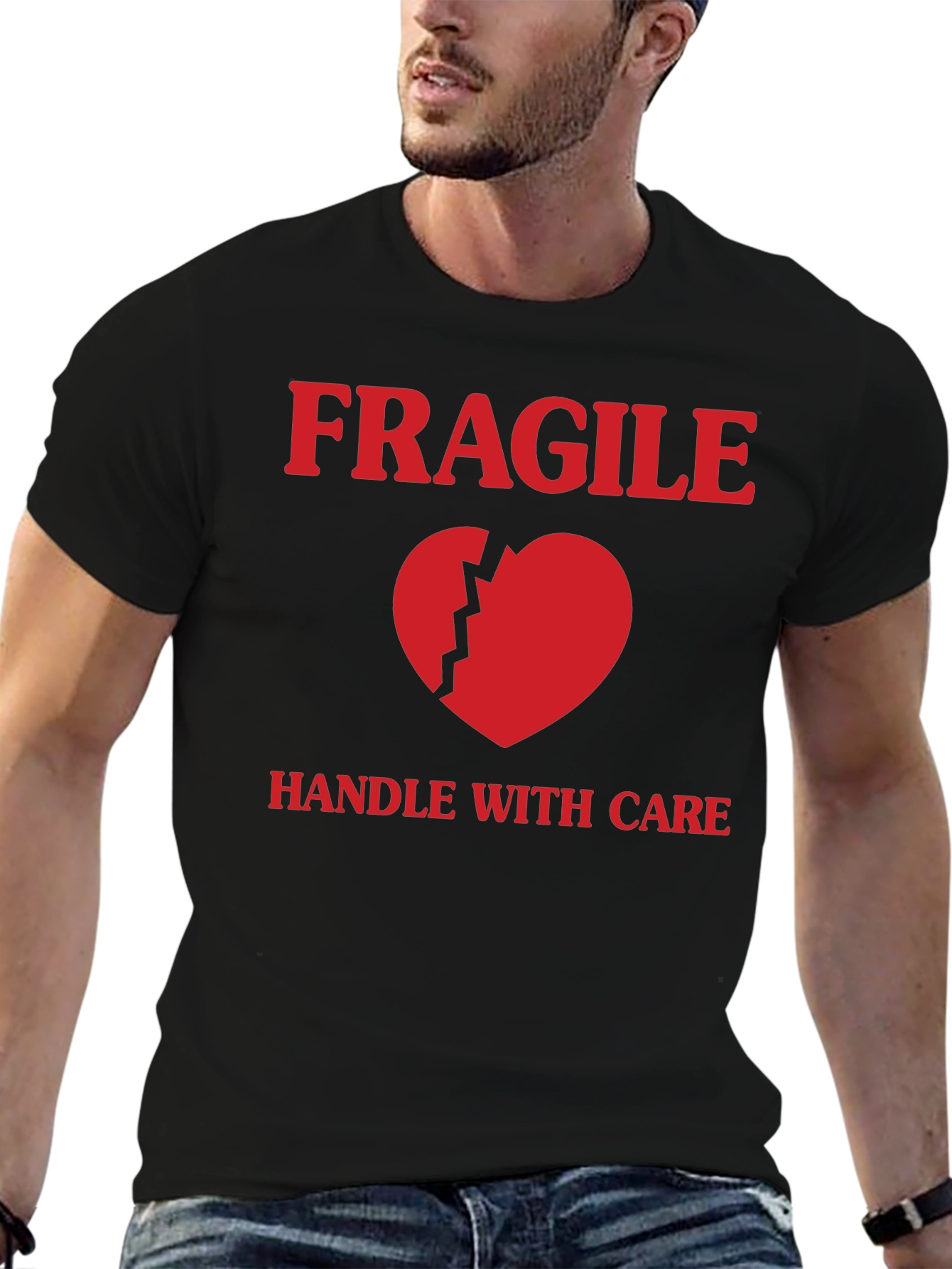 Fragile Heart Graphic T-Shirt - Handle With Care