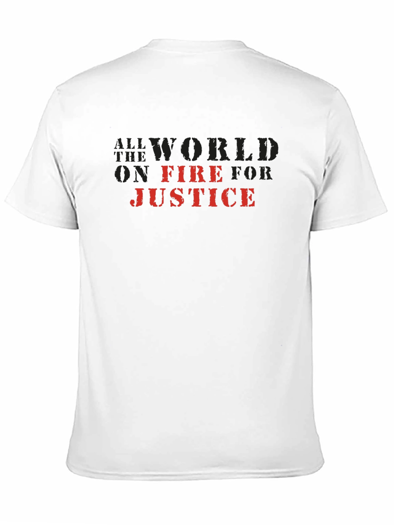 World On Fire Justice Graphic Tee - Black