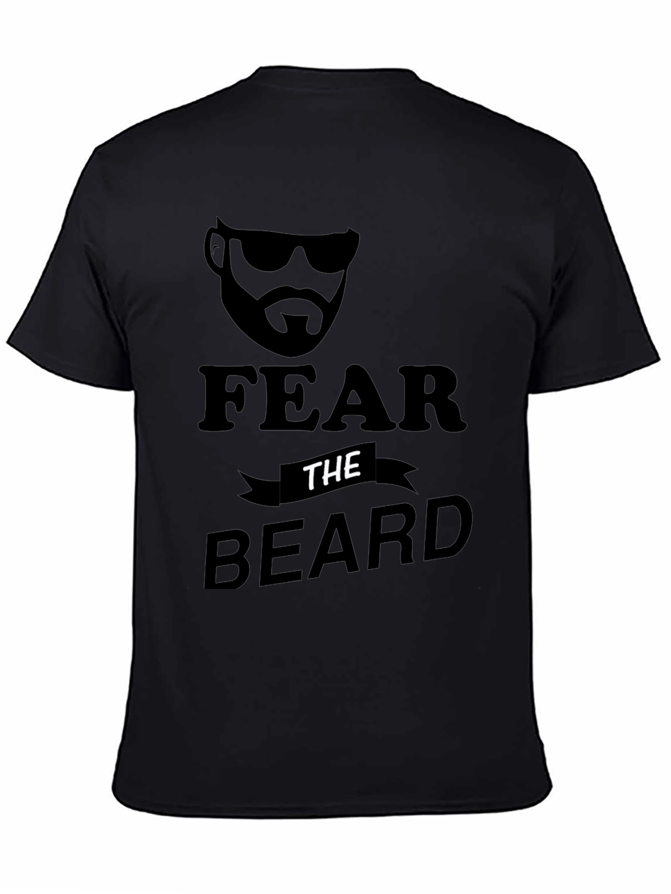 Fear The Beard Black Graphic T-Shirt