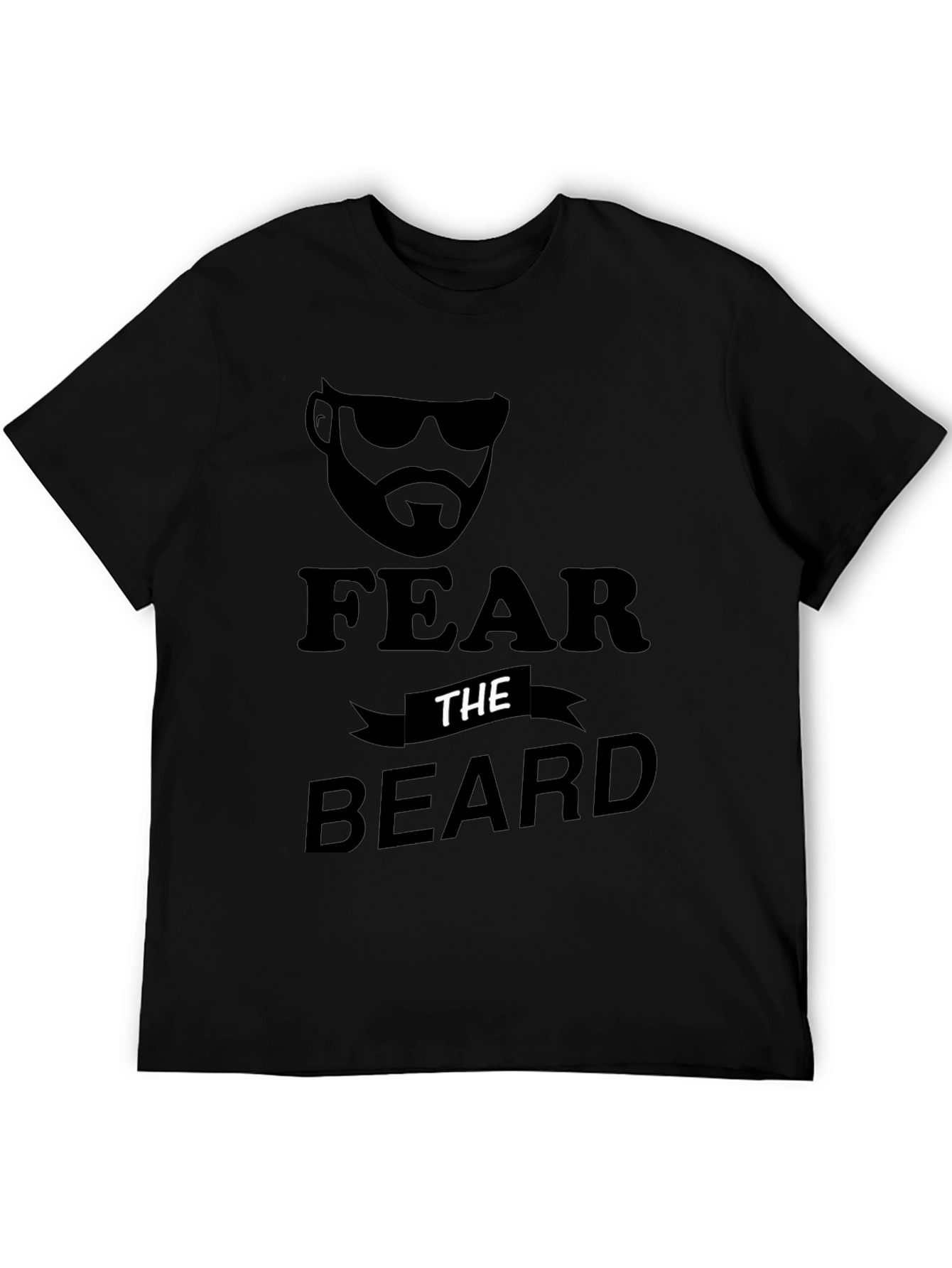Fear The Beard Black Graphic T-Shirt