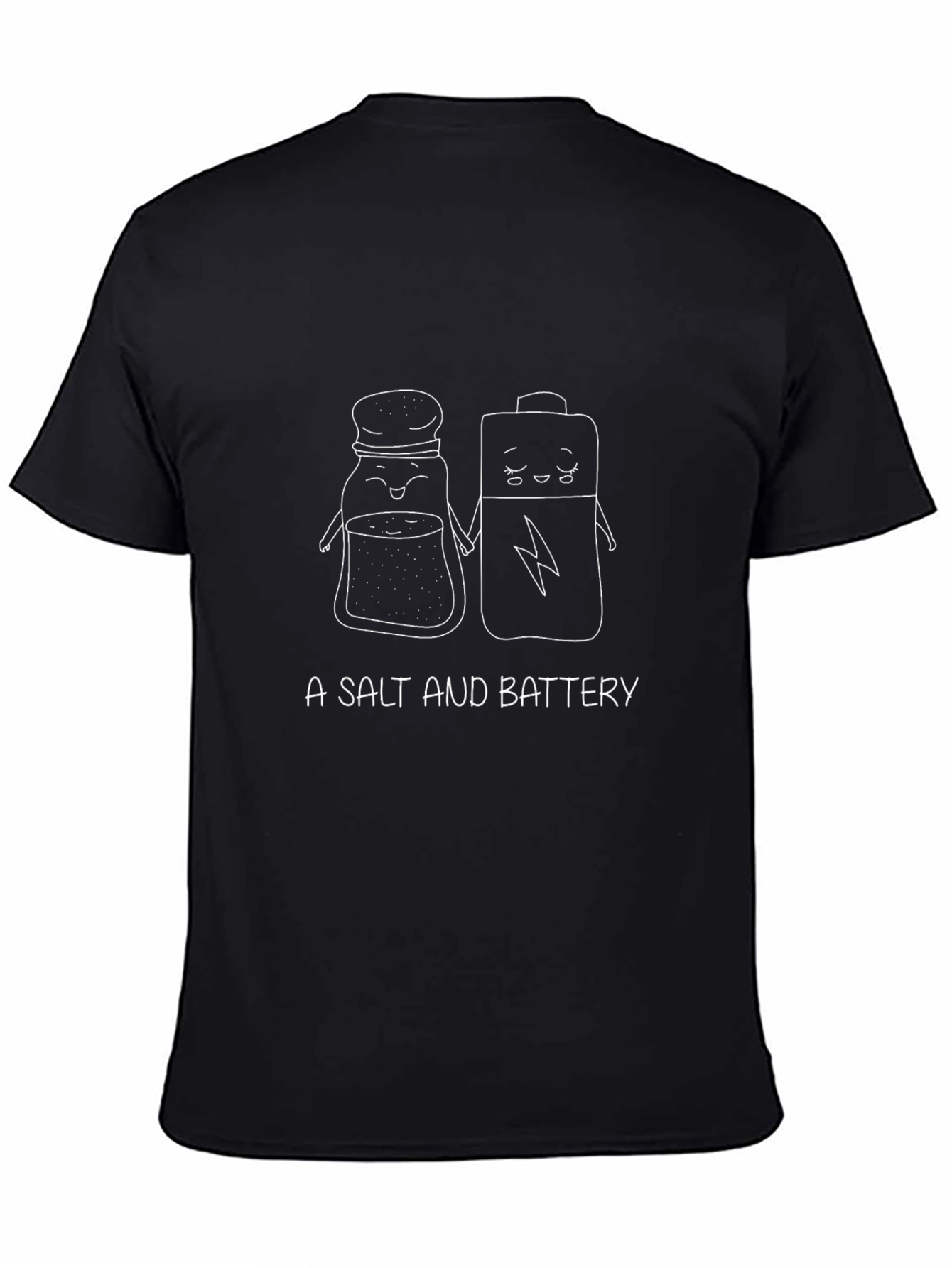 A Salt and Battery Pun Graphic T-Shirt