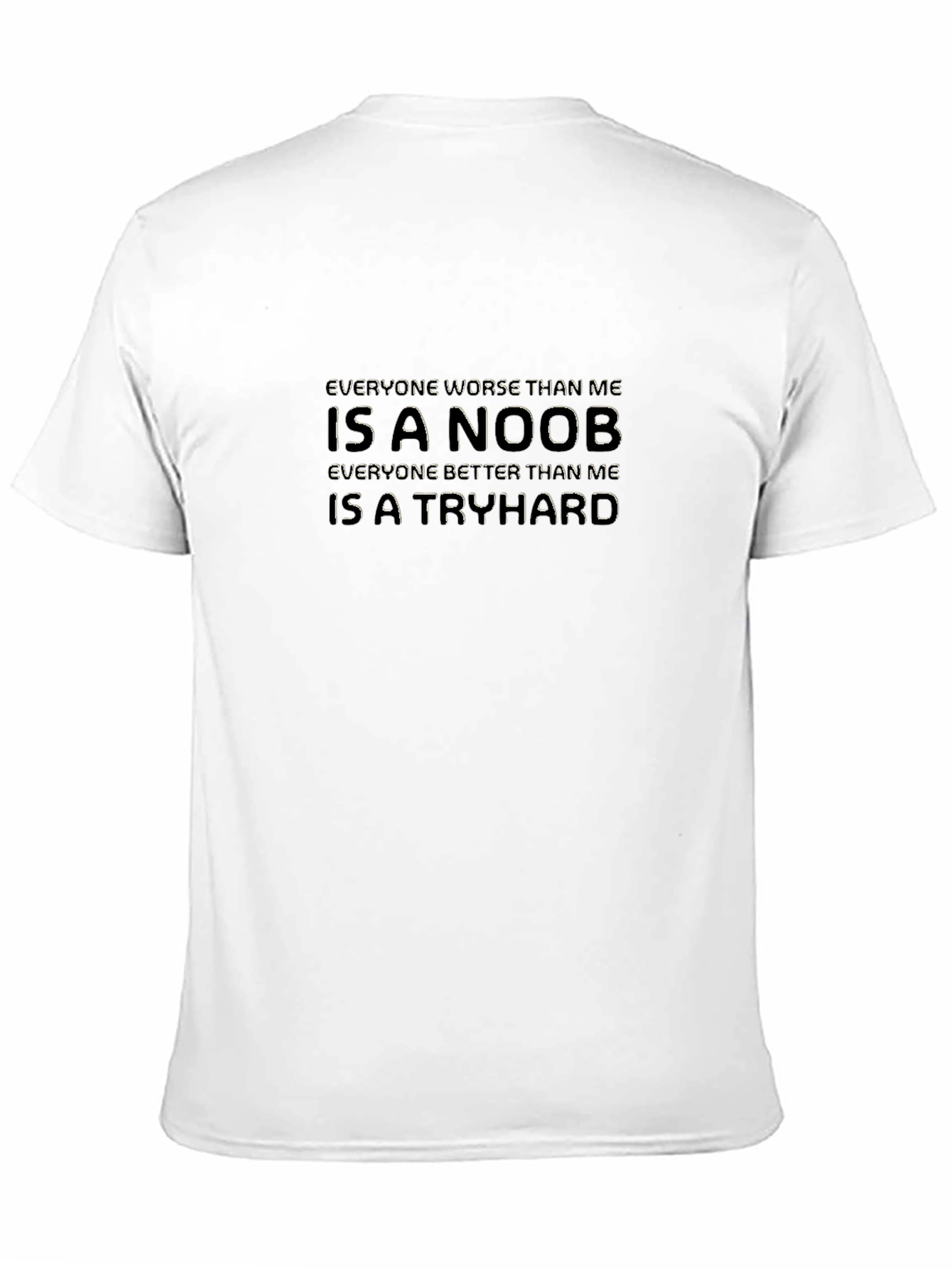 Gamer Tee: Noob vs. Tryhard - Black T-Shirt