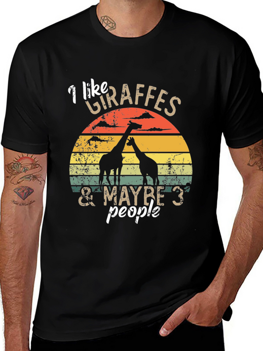 I Like Giraffes T-Shirt - Funny Animal Lover Tee