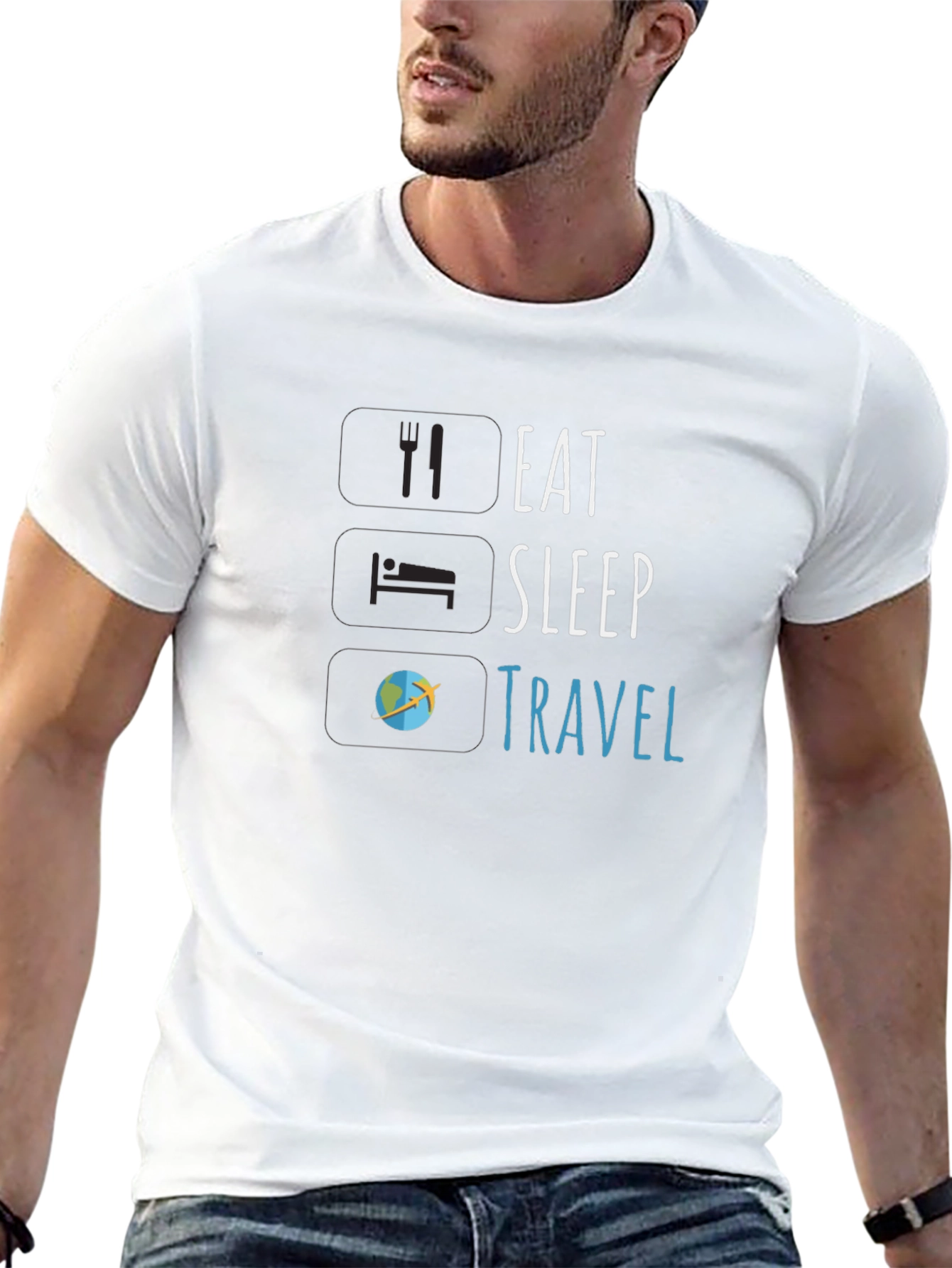 Eat Sleep Travel T-Shirt - Adventure Seeker Tee