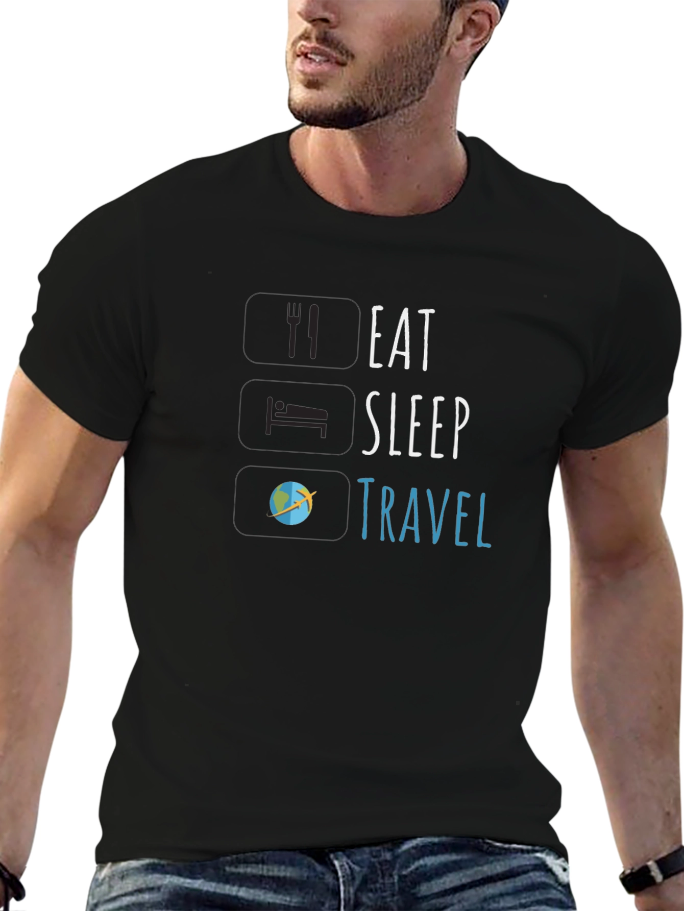Eat Sleep Travel T-Shirt - Adventure Seeker Tee