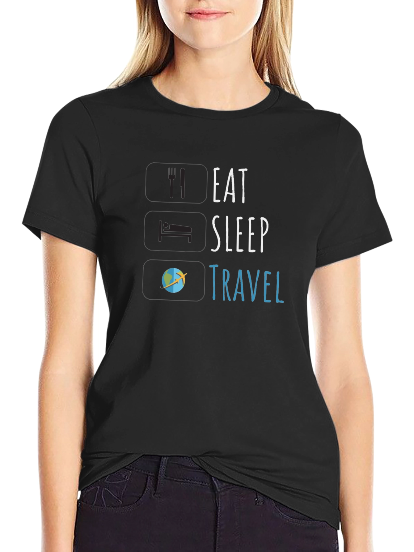 Eat Sleep Travel T-Shirt - Adventure Seeker Tee