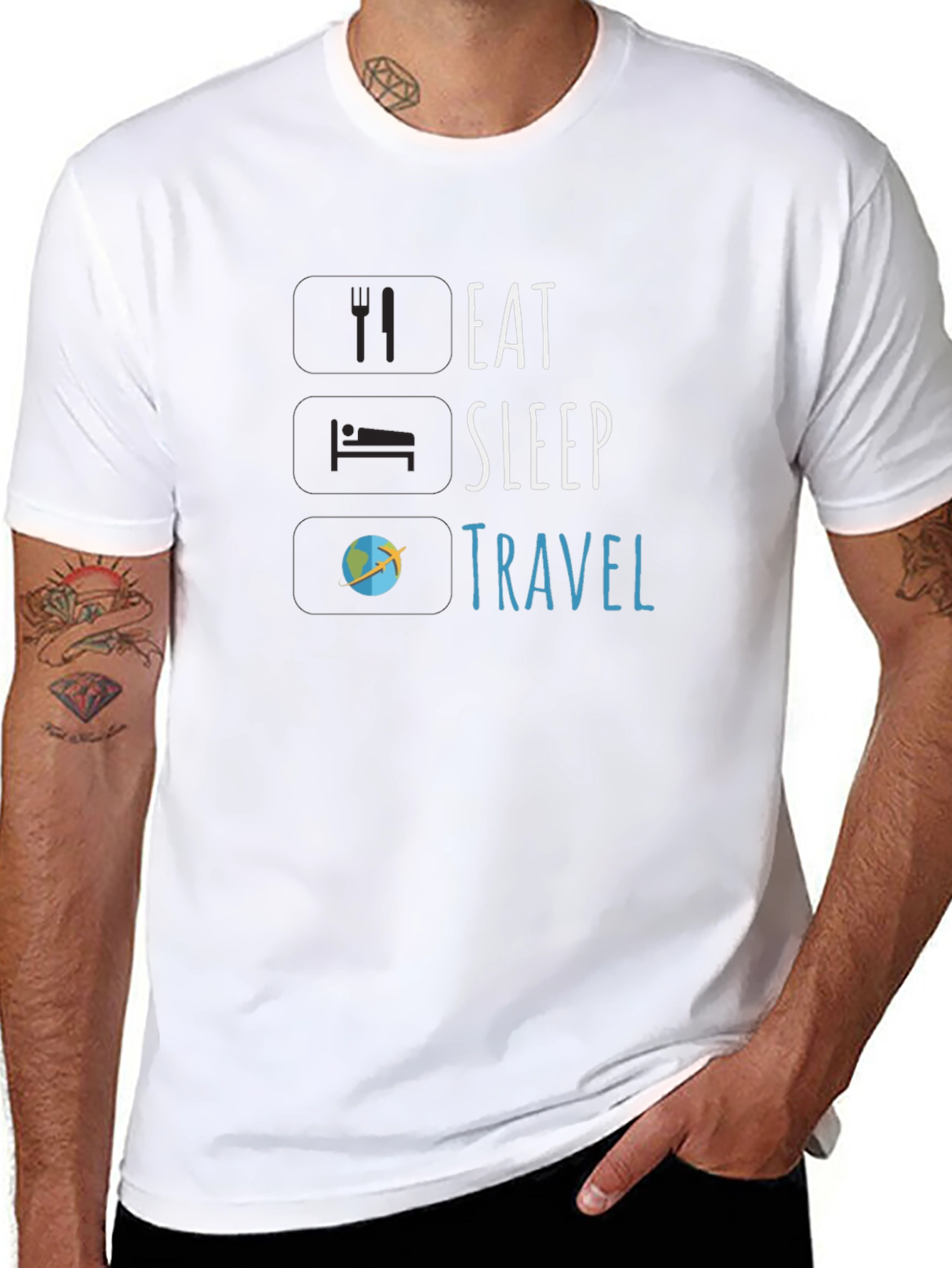 Eat Sleep Travel T-Shirt - Adventure Seeker Tee