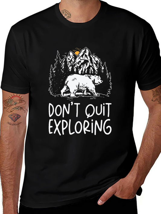 Explore T-Shirt: Bear & Mountain Design