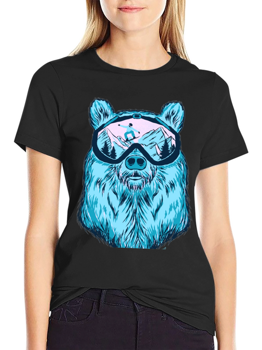 Cool Bear Snowboarder Graphic Tee