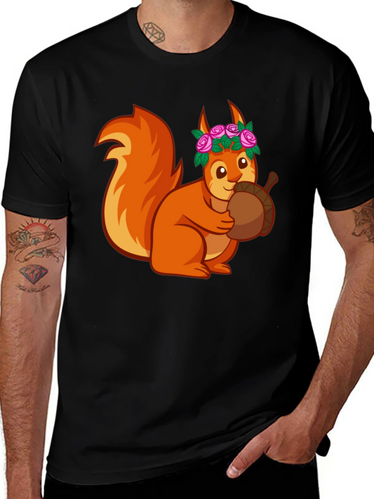 Squirrel with Flower Crown T-Shirt
