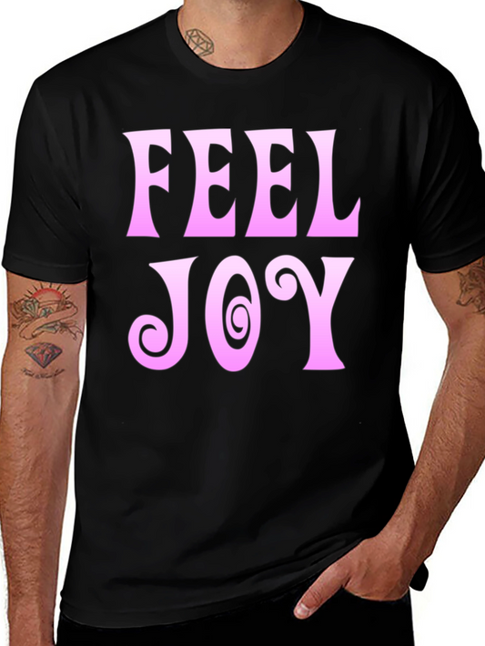 Feel Joy Black Graphic Tee
