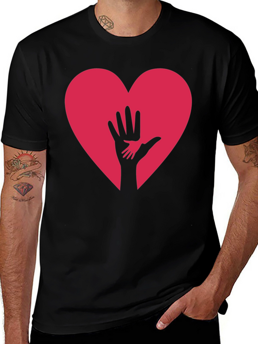 Heart & Hand Graphic Tee - Black