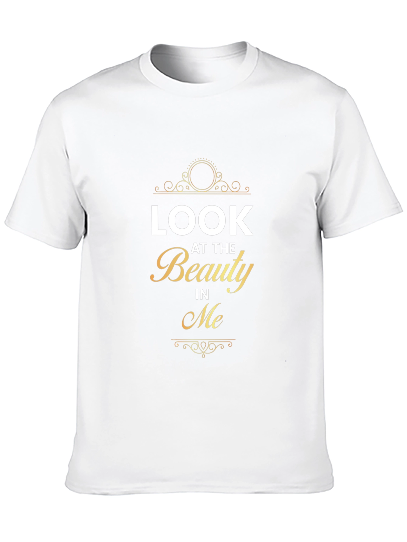 Look At The Beauty In Me Black Graphic Tee