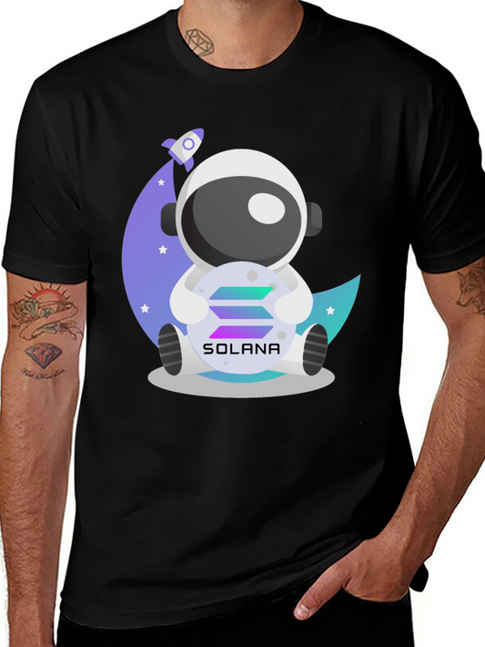 Solana Astronaut Graphic Tee - Crypto Moonshot