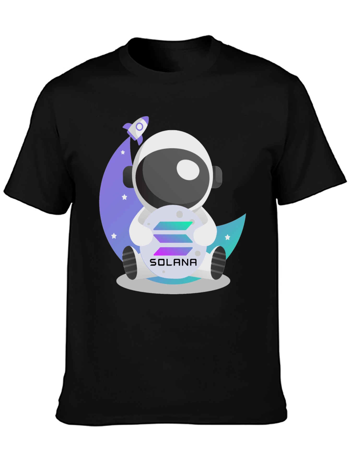 Solana Astronaut Graphic Tee - Crypto Moonshot