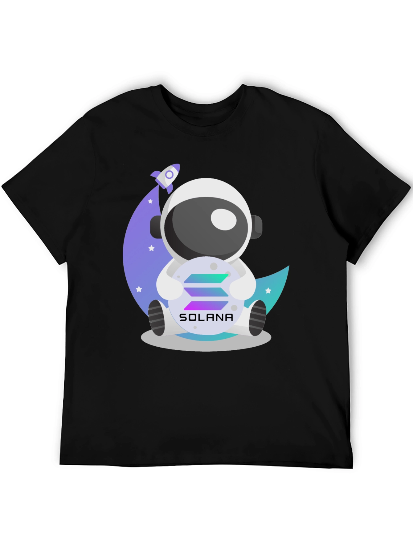 Solana Astronaut Graphic Tee - Crypto Moonshot