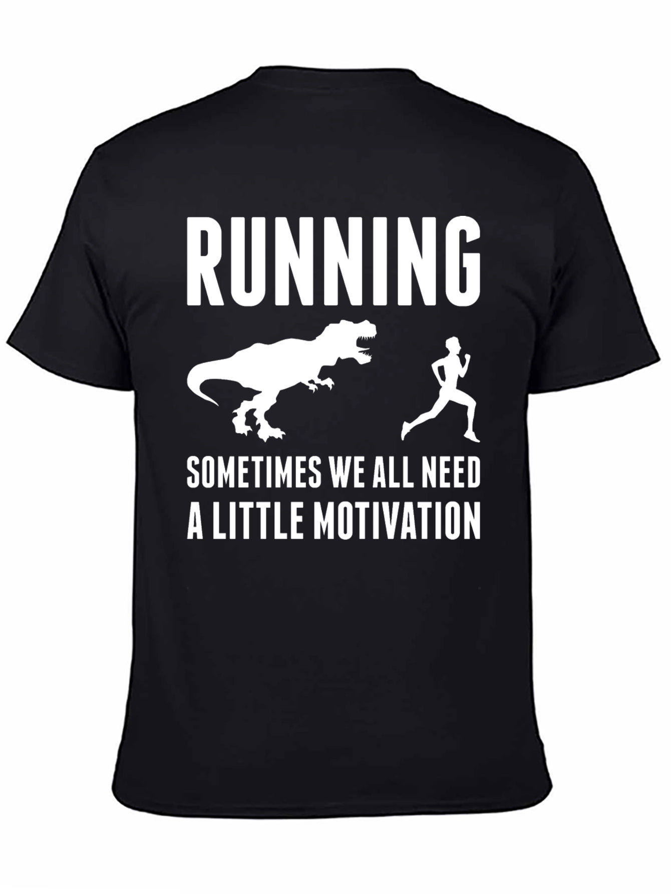 Funny Running Dinosaur Motivation T-Shirt