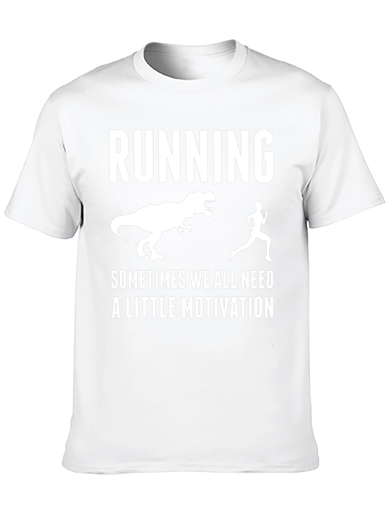 Funny Running Dinosaur Motivation T-Shirt