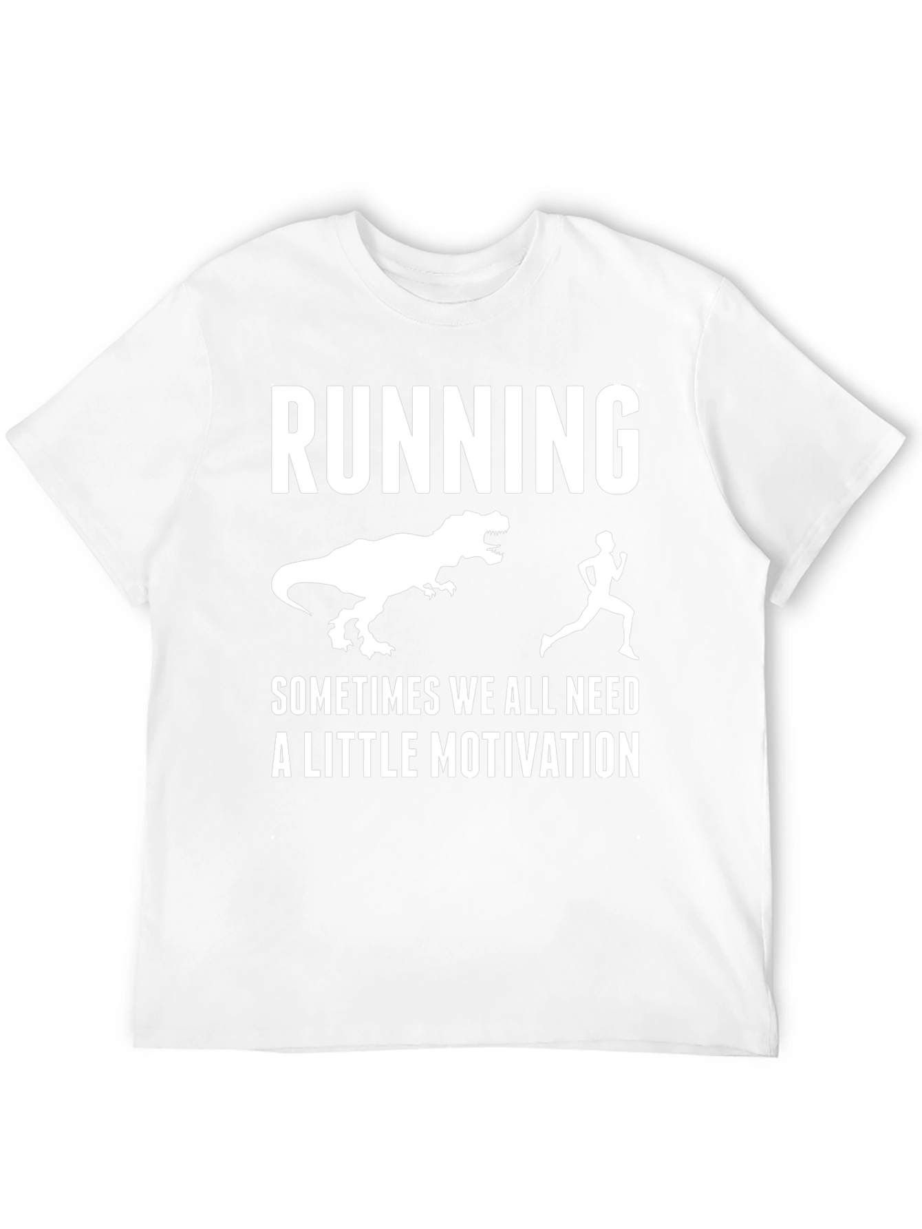 Funny Running Dinosaur Motivation T-Shirt