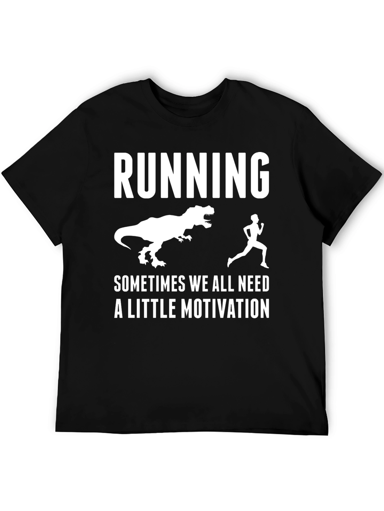 Funny Running Dinosaur Motivation T-Shirt