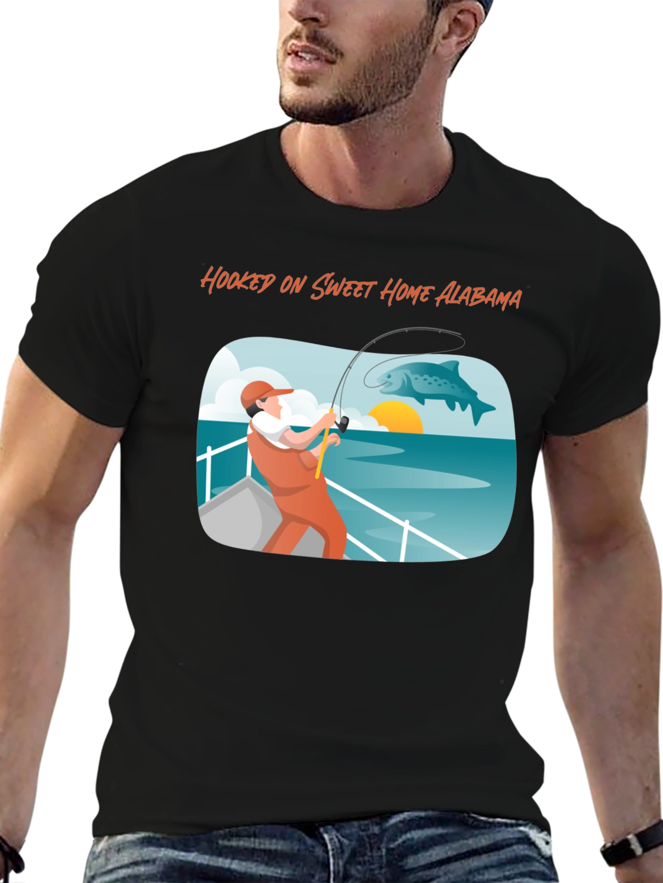 Hooked on Sweet Home Alabama Fishing T-Shirt